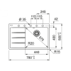 Кухонная мойка Franke CNG 611/211-78 TL черный матовый чаша слева 114.0639.726