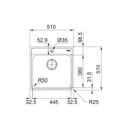 Кухонная мойка Franke BCX 610-51 TL 101.0689.942 нержавеющая сталь полированная