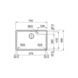 Кухонная мойка Franke BCX 610-74 TL 101.0689.946 нержавеющая сталь полированная