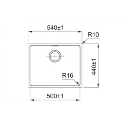 Кухонная мойка Franke FEX 110-50 122.0689.808 нержавеющая сталь полированная
