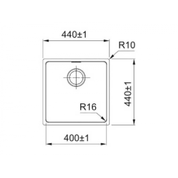Кухонная мойка FRANKE- FEX 210-40 127.0688.781 нержавеющая сталь полированная