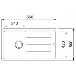 Кухонная мойка Franke BFG 611-86 миндаль 114.0490.335