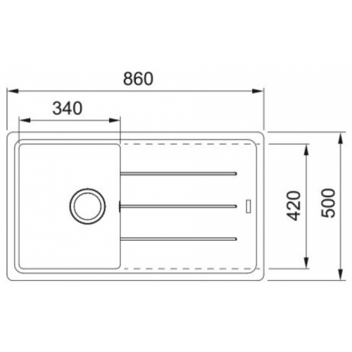 Кухонная мойка Franke BFG 611-86 миндаль 114.0490.335