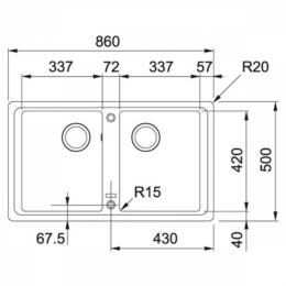 Кухонная мойка Franke BFG 620-86 белый 114.0276.152