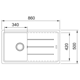 Кухонная мойка Franke BFG 611-86 оникс 114.0370.202