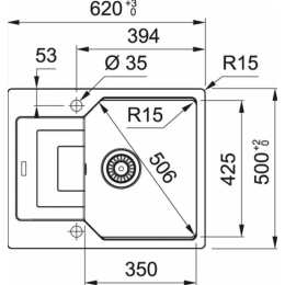 Кухонная мойка Franke UBG 611-62 114.0612.259 миндаль