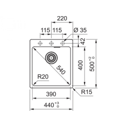 Кухонная мойка Franke MRG 610-39 белый 114.0696.180