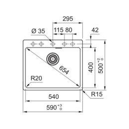 Кухонная мойка Franke MRG 610-54 черный матовый 114.0696.194