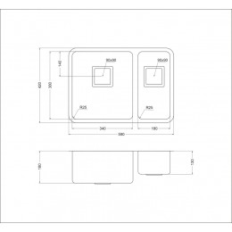 Кухонная мойка Oulin OL-0369L