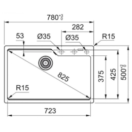 Кухонная мойка Franke UBG 610-72 грифельный серый 114.0741.506