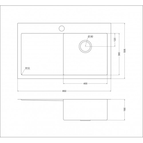 Кухонная мойка Oulin OL-FTR102R