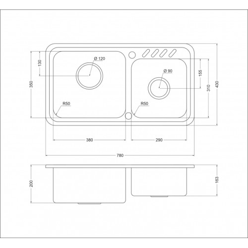 Кухонная мойка Oulin OL-H9903