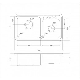 Кухонная мойка Oulin OL-H9903