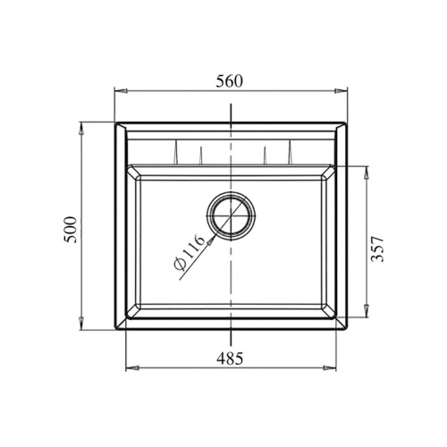 Кухонная мойка GranFest Quadro GF-Q-561 песочный