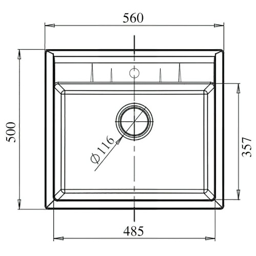 Кухонная мойка GranFest Quadro GF-Q-561 топаз