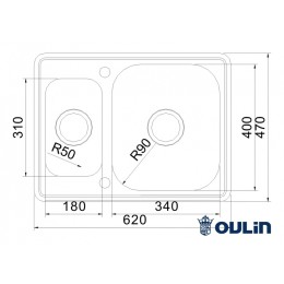 Кухонная мойка Oulin OL-0304