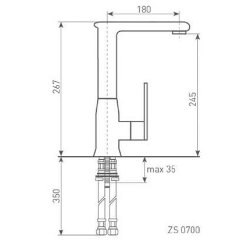 Смеситель для мойки Zigmund & Shtain ZS 0700 речной песок
