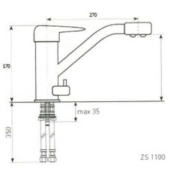 Смеситель для мойки Zigmund & Shtain ZS 1100 индийская ваниль