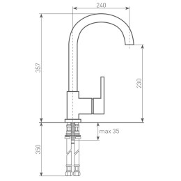 Смеситель для мойки Zigmund & Shtain ZS 1600 млечный путь