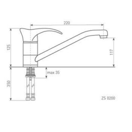 Смеситель для мойки Zigmund & Shtain ZS 0200 индийская ваниль