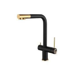 Смеситель для кухни Rivelato Lugano 1523513 antracite/oro