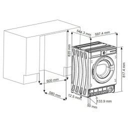 Встраиваемая стиральная машина KRONA KALISA 1400 8K WHITE