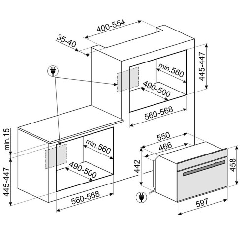 Электрический духовой шкаф Smeg SO4602M1NR