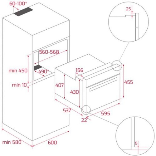 Электрический духовой шкаф Teka HLC 840 BLACK-SS 41531020