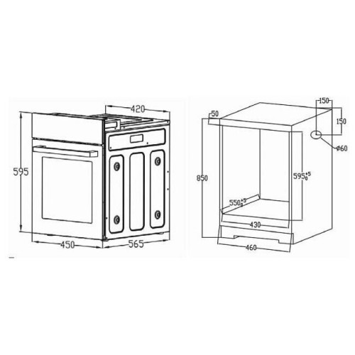 Электрический духовой шкаф Evelux EO 420 PB