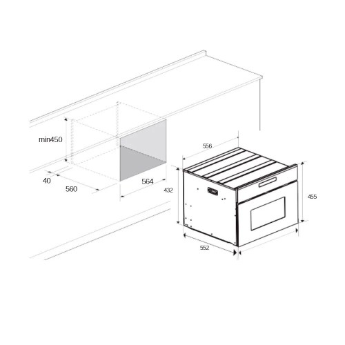 Электрический духовой шкаф Meferi MEO608BK Microwave