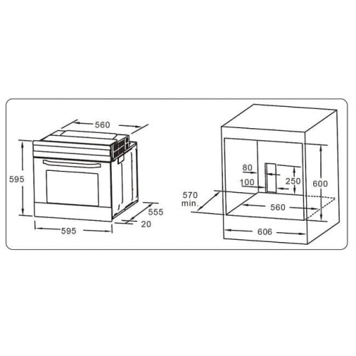 Электрический духовой шкаф Evelux EO 610 B