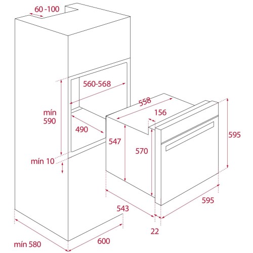 Газовый духовой шкаф Teka HSB 740 G SS