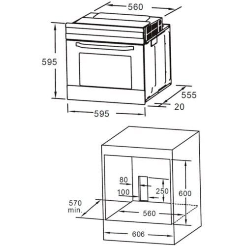 Газовый духовой шкаф MAUNFELD MOGM703W