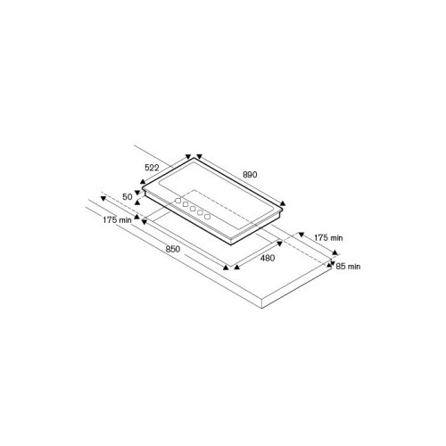 Газовая варочная панель Bertazzoni P905LMODNE