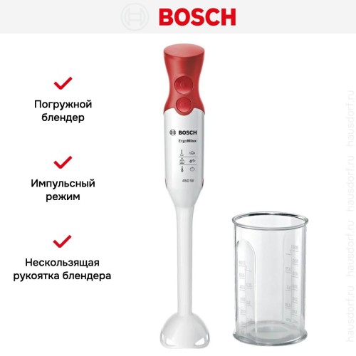 Блендер Bosch MSM64010 белый / красный