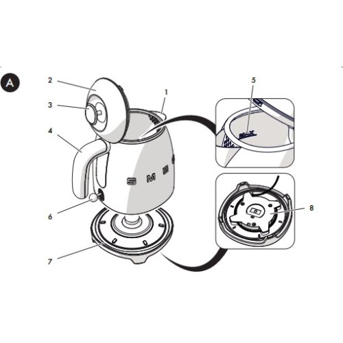 Чайник Smeg KLF05CREU