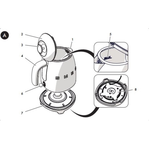 Чайник Smeg KLF05PKEU