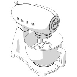 Планетарный миксер Smeg SMF02RDEU