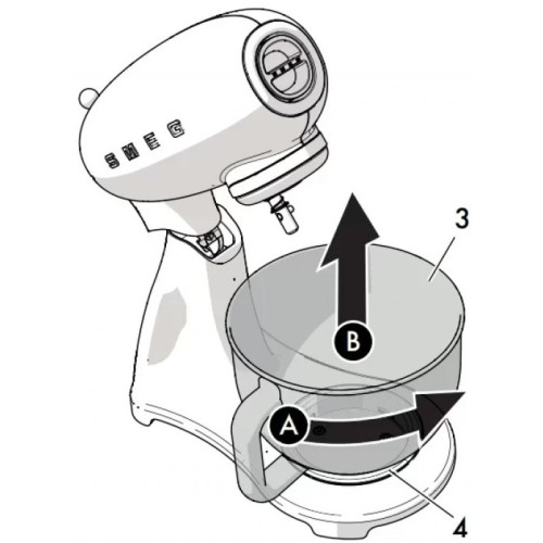 Планетарный миксер Smeg SMF02RDEU