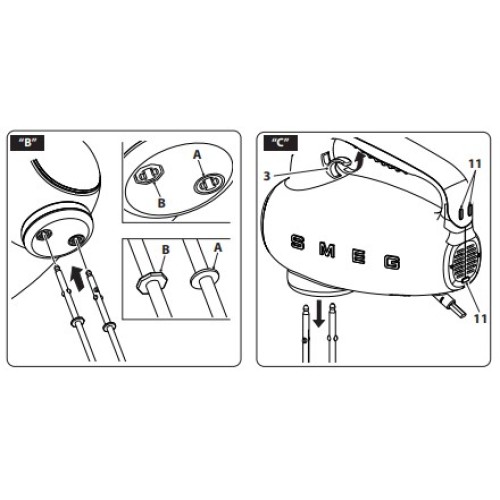 Ручной миксер Smeg HMF01CREU
