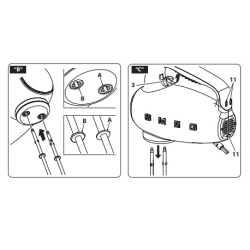 Ручной миксер Smeg HMF01RDEU