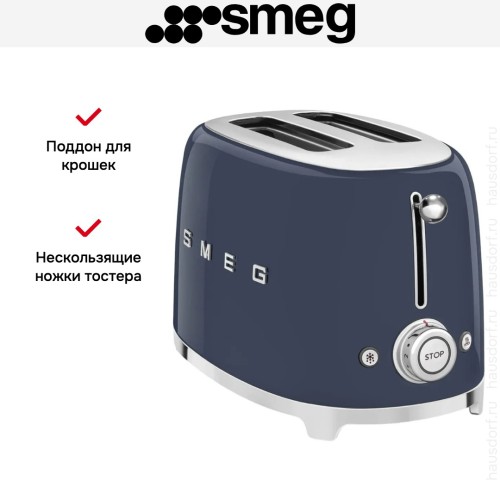 Тостер Smeg TSF01NBEU Navy Blue