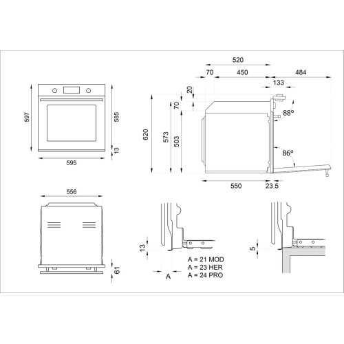 Духовой шкаф Bertazzoni FMOD6115ELB1