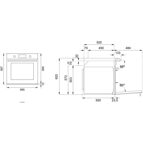 Духовой шкаф с паром Bertazzoni F6011MODVPTX/23