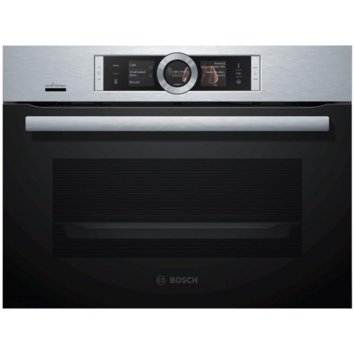 Компактный встраиваемый духовой шкаф-пароварка BOSCH CSG656RS7