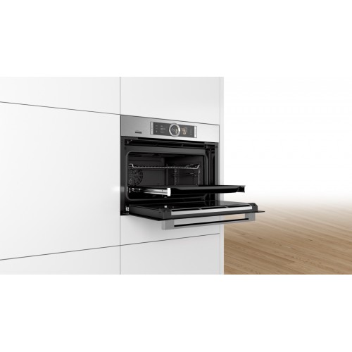 Компактный встраиваемый духовой шкаф-пароварка BOSCH CSG656RS7