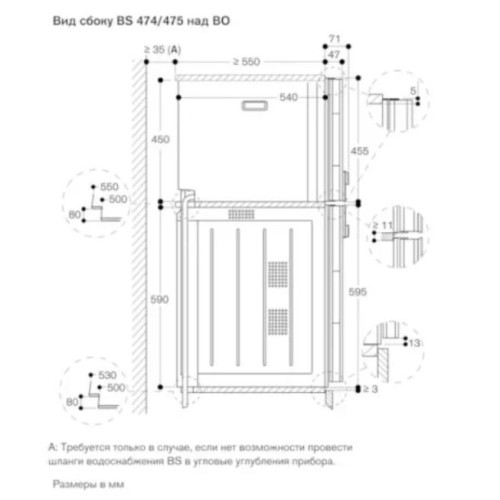Комбинированный духовой шкаф-пароконвектомат Gaggenau BS474112