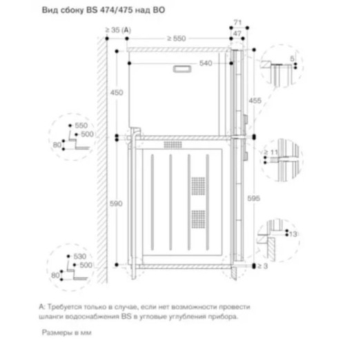 Комбинированный духовой шкаф-пароконвектомат Gaggenau BS475102