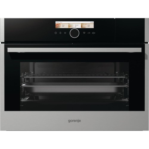 Компактная духовка с функцией пароварки и СВЧ Gorenje BCMS598S19X