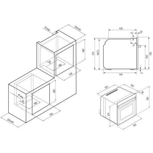 Электрический духовой шкаф KRONA PRONTO 60 S